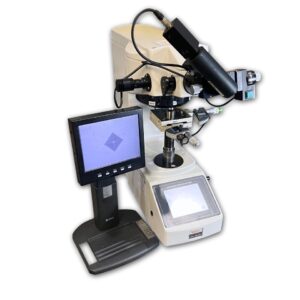 #305 Mitutoyo HM-210 Semi-Auto Microhardness Tester 1 Used Metallography Equipment Metallography Canada Materials Testing Used Equipment
